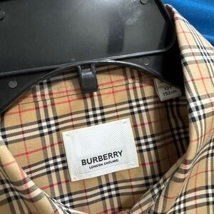 Burberry Beige Checkered Boy’s Shirt